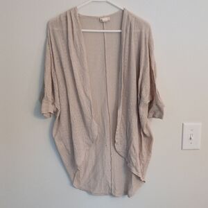 Women's Cream Open-Front Sweater